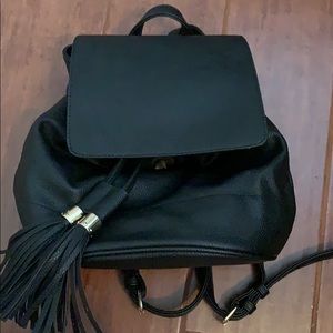 Mini black backpack